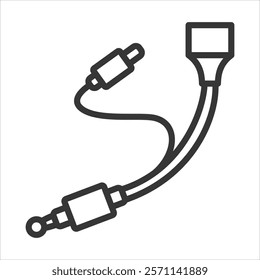 Trachea Tube Icon Vector Illustration Outline