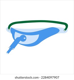 Tracheostomy mask perspective view tracheal breathing mask