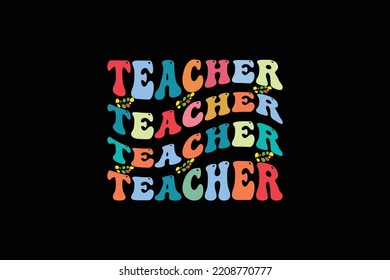 Tracher retro t shirt design