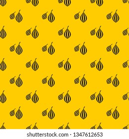 Trachyspermum ammi pattern seamless vector repeat geometric yellow for any design