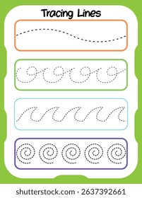 Tracing acxtivity worksheets for preshool kids 