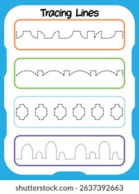 Tracing acxtivity worksheets for preshool kids 
