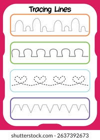 Tracing acxtivity worksheets for preshool kids 