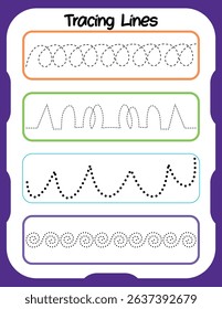 Tracing acxtivity worksheets for preshool kids 
