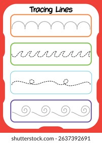 Tracing acxtivity worksheets for preshool kids 