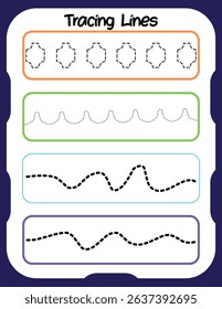 Tracing acxtivity worksheets for preshool kids 