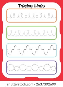 Tracing acxtivity worksheets for preshool kids 