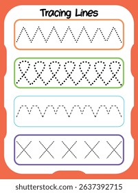 Tracing acxtivity worksheets for preshool kids 