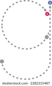 Tracing alphabet letter g lowercase prewriting dotted line element for kindergarten and preschool kids worksheet for handwriting practice activity