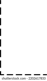 Tracing Alphabet letter L prewriting dotted line element for kindergarten, preschool and Montessori school kids worksheet for handwriting practice activity.

