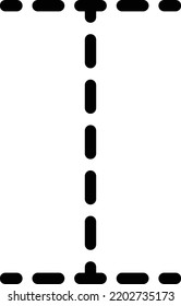 Tracing Alphabet letter I prewriting dotted line element for kindergarten, preschool and Montessori school kids worksheet for handwriting practice activity.

