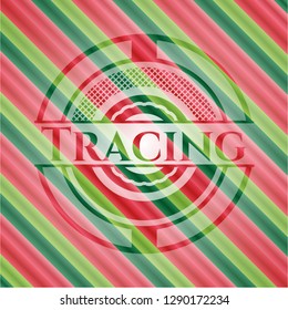 Tracing christmas style badge..
