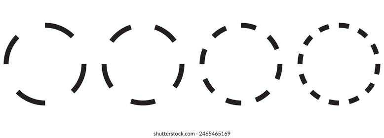 Tracing circle. isolated on white background. EPS 10