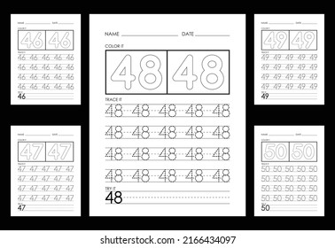 Tracing And Coloring Numbers Worksheets Learn Numbers.
