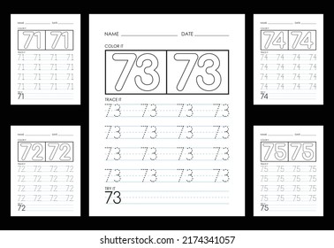 Tracing And Coloring Numbers Worksheets Learn Numbers.
