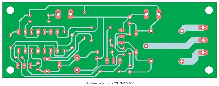 Tracing the conductors of the printed circuit board
of an electronic device. Vector engineering 
drawing of a pcb. Electric background.
