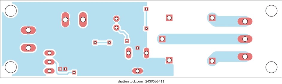 Tracing the conductors of the printed circuit board
of an electronic device. Vector engineering 
drawing of a pcb. Electric background.
