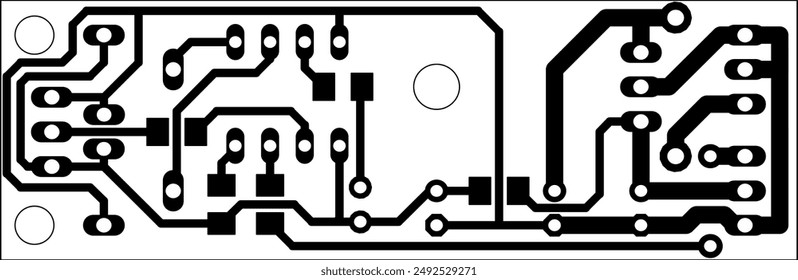 Tracing the conductors of the printed circuit board
of electronic device. Vector engineering 
drawing of pcb design. Electric background.