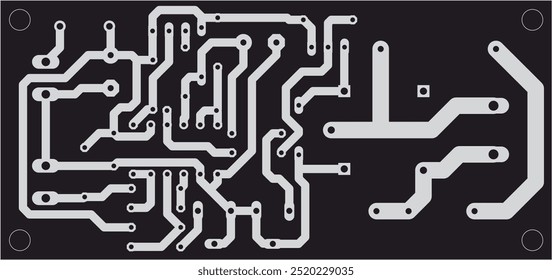 Tracing conductors of printed circuit board of electronic device. Vector engineering 
drawing of pcb. Electric background.
Computer technic cad design.