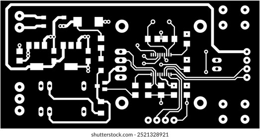 Tracing conductors of printed circuit board
of electronic device. Vector engineering 
drawing of pcb. Electric background.
Computer technic design.