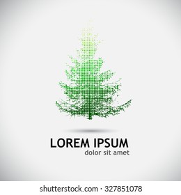 tracing fir-tree object. Vector