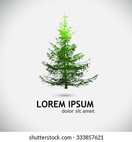 tracing fir-tree object. Vector