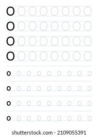 Tracing Letter O Worksheet For Kids