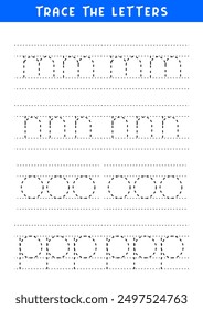 tracing letters of english alphabet writing practice