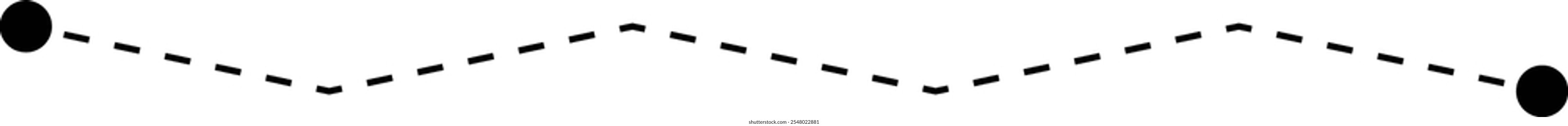 Tracing line dotted zig zag line worksheet element for kids for writing, drawing and motor skills development illustration