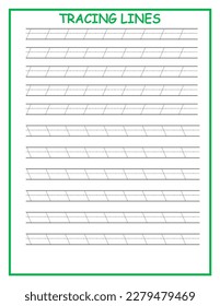 
tracing line handwriting practice line