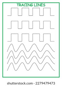 
tracing line handwriting practice line