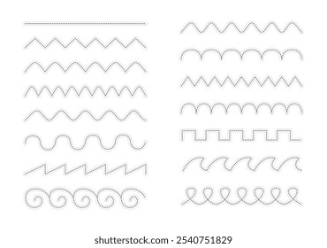 Tracing line for preschool or kindergarten. Practice writing skill