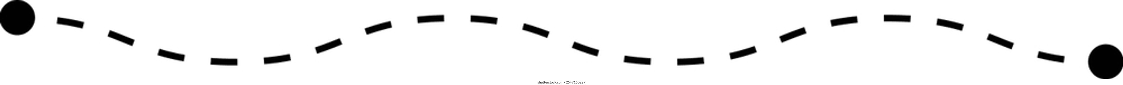 Tracing line worksheet element for kids, dotted wave line for writing, drawing and motor skills development illustration