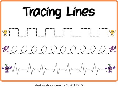 TRACING LINE WORKSHEETS FOR KIDS 