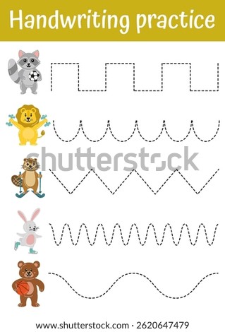Tracing lines for children, handwriting practice for preschool, kindergarten. Toddler busy book page, learning activities educational games, teacher resources.