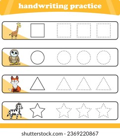 Rastreo de líneas de diferente forma para niños