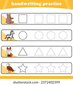 Tracing lines of different shape for kids