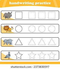 Tracing lines of different shape for kids