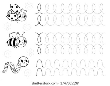 tracing worksheets images stock photos vectors shutterstock