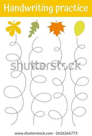 Tracing lines, handwriting training worksheet. Writing training page for children. Educational game, activity for preschool, kindergarten. Fine motoric skills practice for kids.