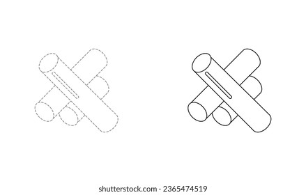 Tracing lines for toddlers. Handwriting practice sheet. Educational children game, printable worksheet for kids with Chalk