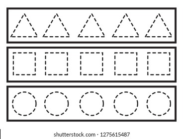 Tracing Lines vector for preschool or kindergarten  and special Education. Developing fine motor skills . It great for beginning learners 
