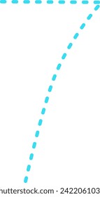 Tracing number 7 for Kids, Number 7, 7, dashed line number