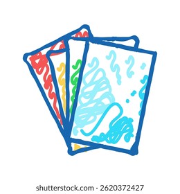 traçado papel bordado hobby doodle ícone esboço vetor. traçado papel bordado hobby sinal. símbolo isolado ilustração