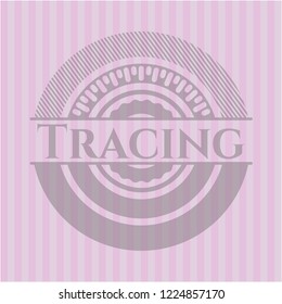 Tracing pink emblem