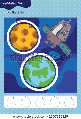 Tracing practice for kids. Pre-writing worksheet for little children. Preschool or kindergarten handwriting practice. Fine motor skills. Educational activity children game.