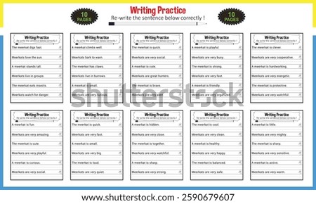Tracing sentence worksheets for grade 1