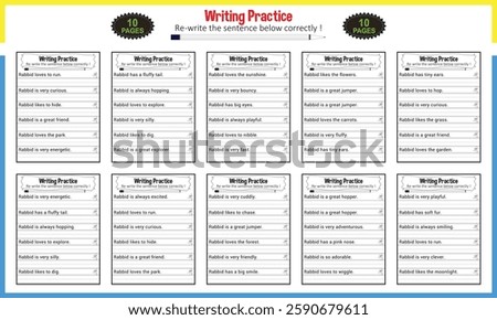 Tracing sentence worksheets for grade 1