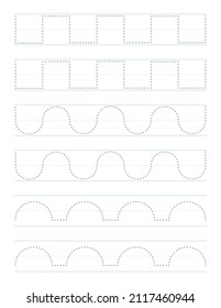 Tracing shapes worksheet for kids