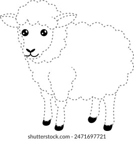 Tracing sheep , tracing drawing sheep